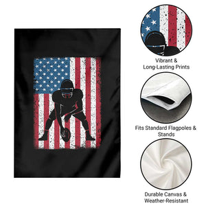 American Flag Football Garden Flag Cool Distressed Vintage Patriotic Football Player TS10 Print Your Wear