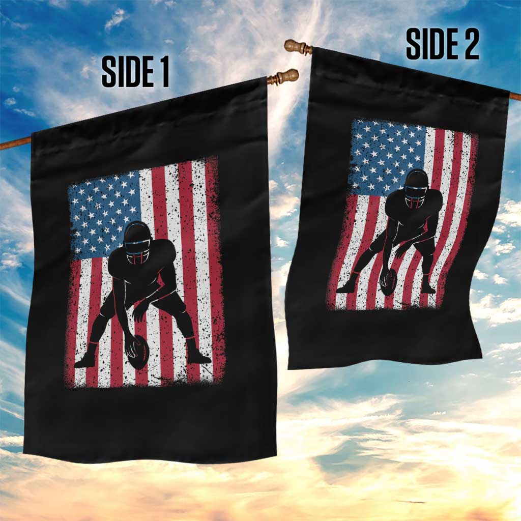 American Flag Football Garden Flag Cool Distressed Vintage Patriotic Football Player TS10 Print Your Wear