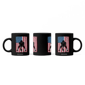 American Flag Football Coffee Mug Cool Distressed Vintage Patriotic Football Player TS10 Print Your Wear