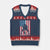 American Flag Football V-Neck Knit Sweater Vest Cool Distressed Vintage Patriotic Football Player TS10 Navy Red Print Your Wear