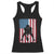 American Flag Football Racerback Tank Top Cool Distressed Vintage Patriotic Football Player - Print Your Wear