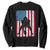 American Flag Football Sweatshirt Cool Distressed Vintage Patriotic Football Player - Print Your Wear