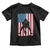 American Flag Football Toddler T Shirt Cool Distressed Vintage Patriotic Football Player TS10 Black Print Your Wear