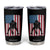 American Flag Football Tumbler Cup Cool Distressed Vintage Patriotic Football Player TS10 Black Print Your Wear