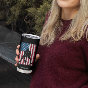 American Flag Football Tumbler Cup Cool Distressed Vintage Patriotic Football Player TS10 Print Your Wear