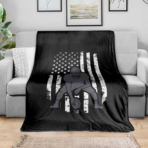 Football Player American Flag Throw Blanket Cool Distressed Vintage Patriotic TS10 Print Your Wear