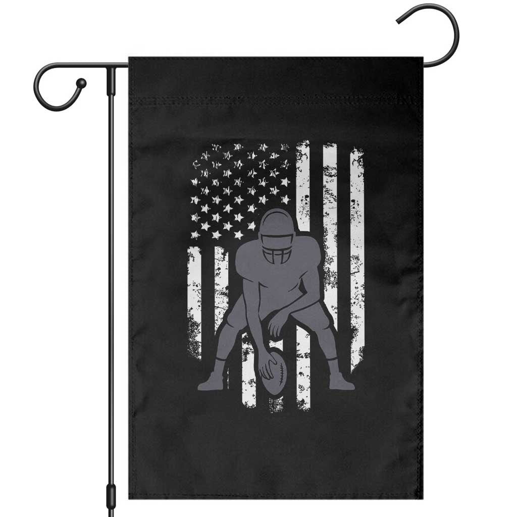 Football Player American Flag Garden Flag Cool Distressed Vintage Patriotic TS10 Black Print Your Wear