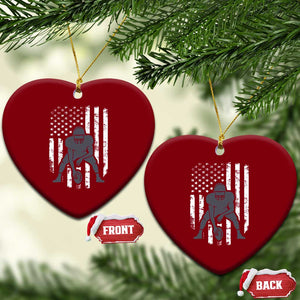Football Player American Flag Ceramic Ornament Cool Distressed Vintage Patriotic TS10 Print Your Wear