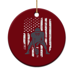 Football Player American Flag Ceramic Ornament Cool Distressed Vintage Patriotic TS10 1pc Red Print Your Wear