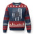 Football Player American Flag Ugly Christmas Sweater Cool Distressed Vintage Patriotic TS10 Navy Red Print Your Wear