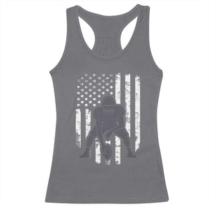 Football Player American Flag Racerback Tank Top Cool Distressed Vintage Patriotic TS10 Charcoal Print Your Wear