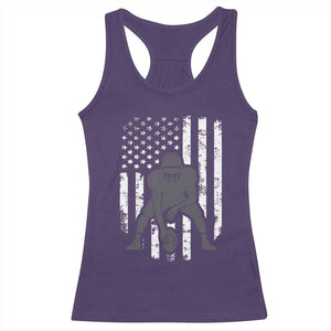 Football Player American Flag Racerback Tank Top Cool Distressed Vintage Patriotic TS10 Purple Print Your Wear
