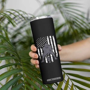 Football Player American Flag Skinny Tumbler Cool Distressed Vintage Patriotic TS10 Print Your Wear
