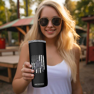Football Player American Flag Skinny Tumbler Cool Distressed Vintage Patriotic TS10 Print Your Wear