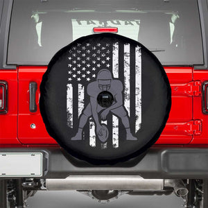 Football Player American Flag Spare Tire Cover Cool Distressed Vintage Patriotic TS10 Black Print Your Wear