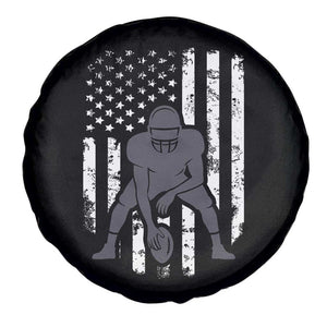 Football Player American Flag Spare Tire Cover Cool Distressed Vintage Patriotic TS10 Print Your Wear
