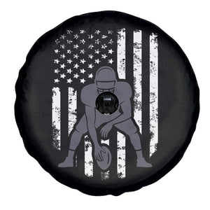Football Player American Flag Spare Tire Cover Cool Distressed Vintage Patriotic TS10 Print Your Wear