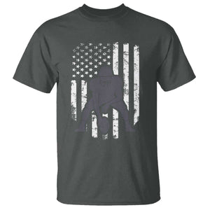 Football Player American Flag T Shirt Cool Distressed Vintage Patriotic TS10 Dark Heather Print Your Wear