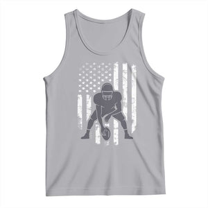 Football Player American Flag Tank Top Cool Distressed Vintage Patriotic TS10 Athletic Heather Print Your Wear