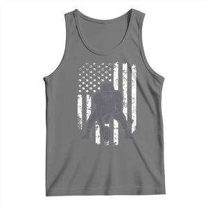 Football Player American Flag Tank Top Cool Distressed Vintage Patriotic TS10 Black Heather Print Your Wear
