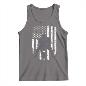 Football Player American Flag Tank Top Cool Distressed Vintage Patriotic TS10 Deep Heather Print Your Wear