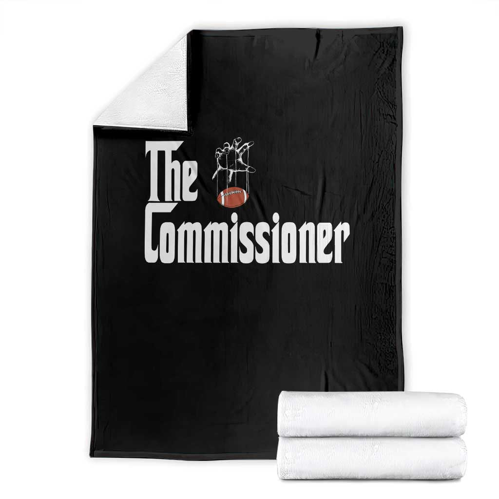 Fantasy Football Commissioner Throw Blanket Draft Party Commish FFL TS10 Black Print Your Wear