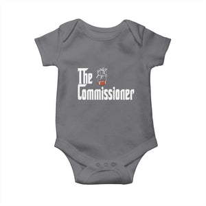 Fantasy Football Commissioner Baby Onesie Draft Party Commish FFL TS10 Charcoal Print Your Wear