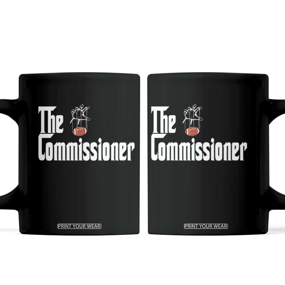 Fantasy Football Commissioner Coffee Mug Draft Party Commish FFL TS10 Black Print Your Wear