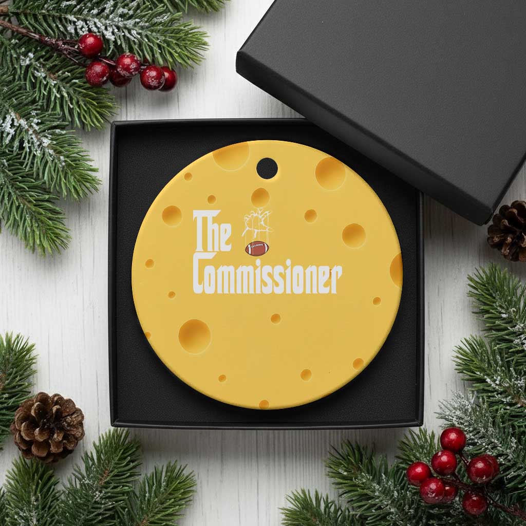 Fantasy Football Commissioner Ceramic Ornament Draft Party Commish FFL TS10 1pc Yellow Cheese Print Your Wear