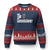 Fantasy Football Commissioner Ugly Christmas Sweater Draft Party Commish FFL TS10 Navy Red Print Your Wear