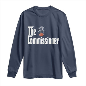 Fantasy Football Commissioner Long Sleeve Shirt Draft Party Commish FFL TS10 Navy Print Your Wear