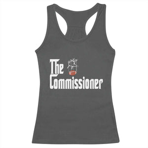 Fantasy Football Commissioner Racerback Tank Top Draft Party Commish FFL TS10 Dark Heather Print Your Wear