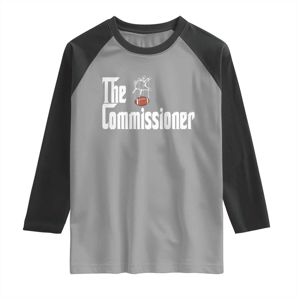 Fantasy Football Commissioner Raglan Shirt Draft Party Commish FFL TS10 Sport Gray Black Print Your Wear
