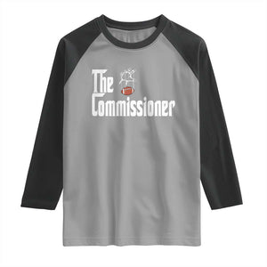 Fantasy Football Commissioner Raglan Shirt Draft Party Commish FFL TS10 Sport Gray Black Print Your Wear