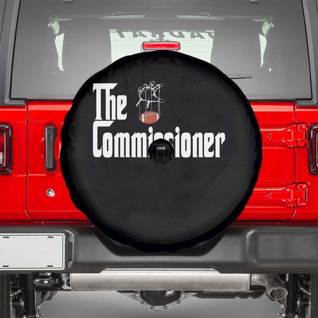 Fantasy Football Commissioner Spare Tire Cover Draft Party Commish FFL TS10 Black Print Your Wear