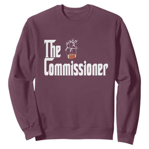 Fantasy Football Commissioner Sweatshirt Draft Party Commish FFL TS10 Maroon Print Your Wear