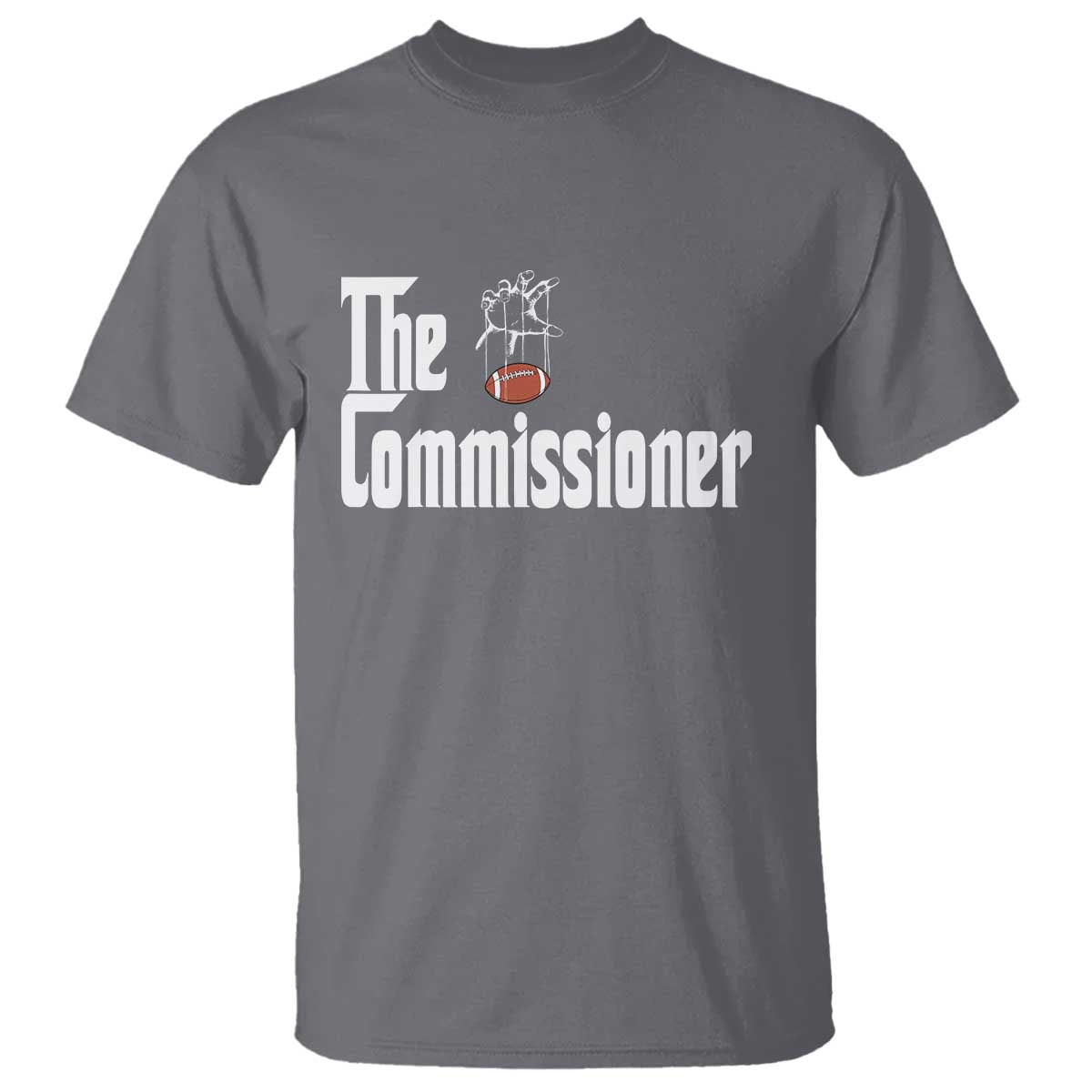 Fantasy Football Commissioner T Shirt Draft Party Commish FFL TS10 Charcoal Print Your Wear
