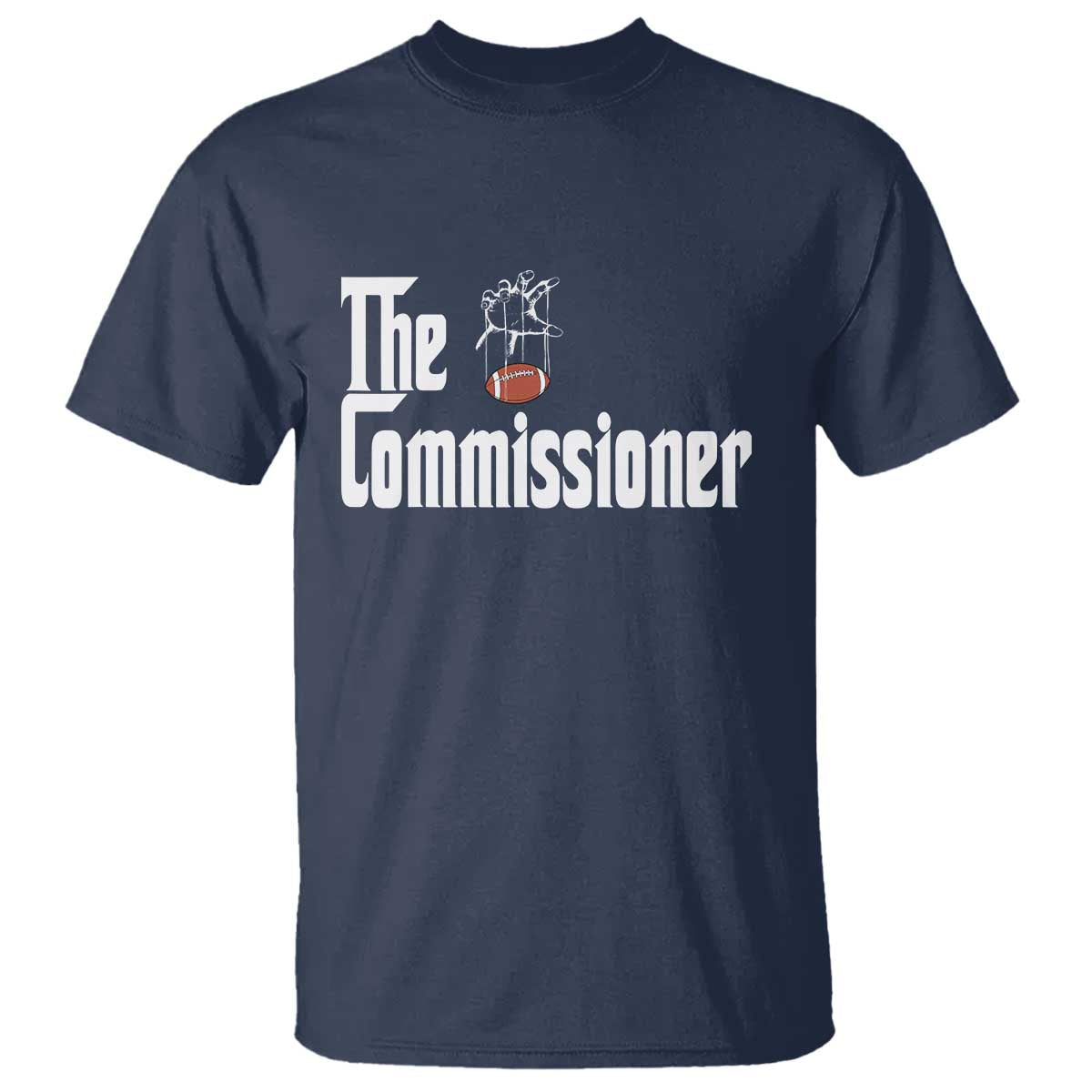 Fantasy Football Commissioner T Shirt Draft Party Commish FFL TS10 Navy Print Your Wear