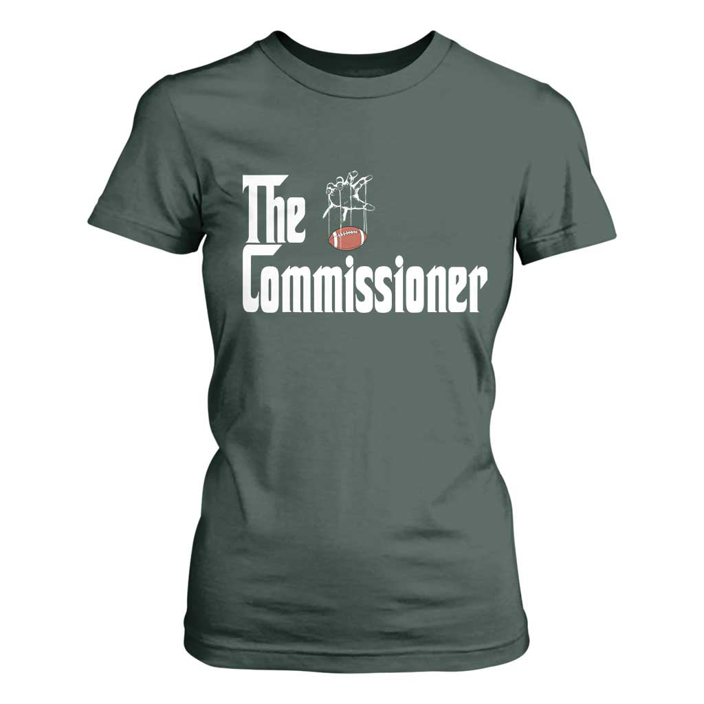 Fantasy Football Commissioner T Shirt For Women Draft Party Commish FFL TS10 Dark Forest Green Print Your Wear