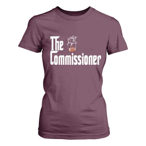 Fantasy Football Commissioner T Shirt For Women Draft Party Commish FFL TS10 Maroon Print Your Wear