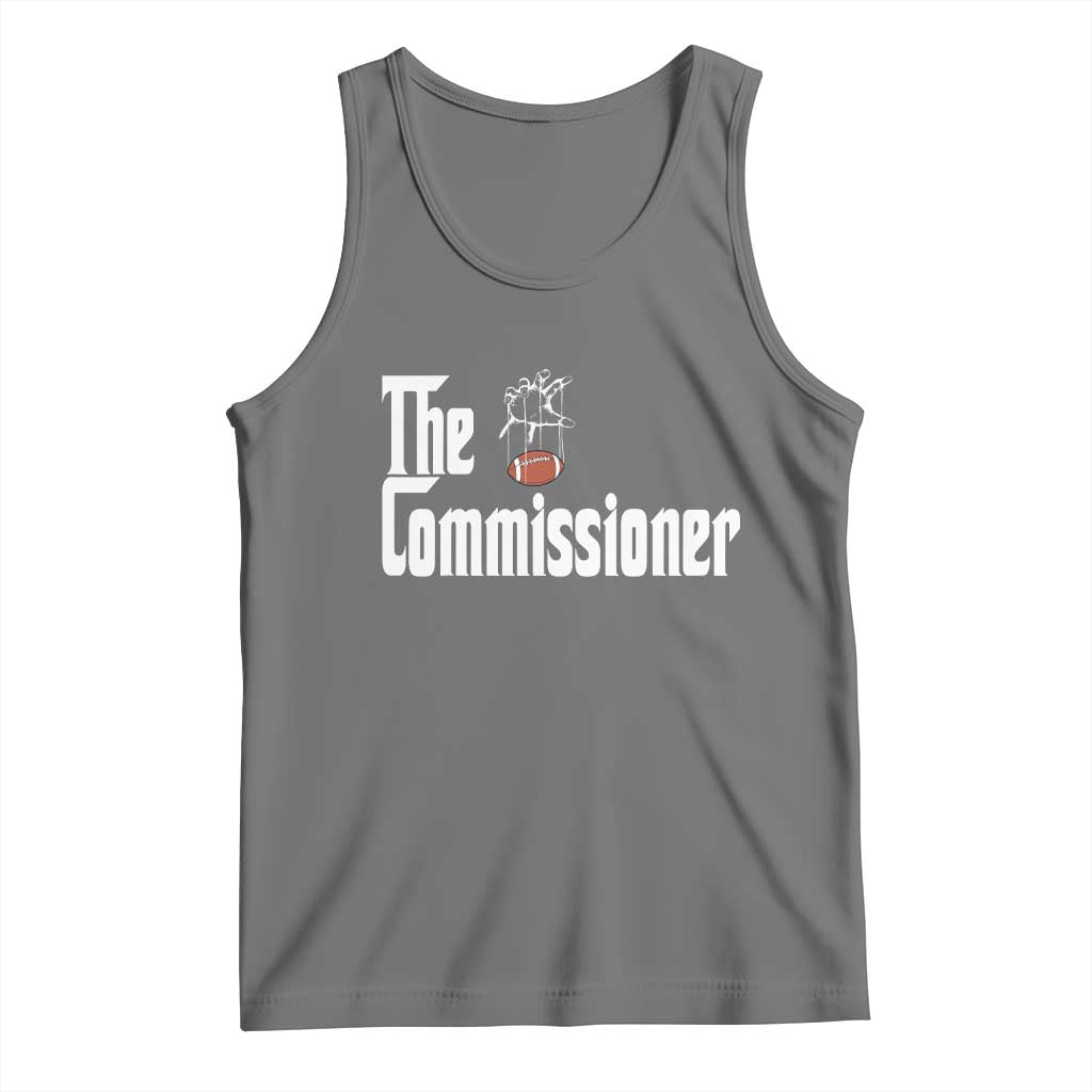 Fantasy Football Commissioner Tank Top Draft Party Commish FFL TS10 Black Heather Print Your Wear