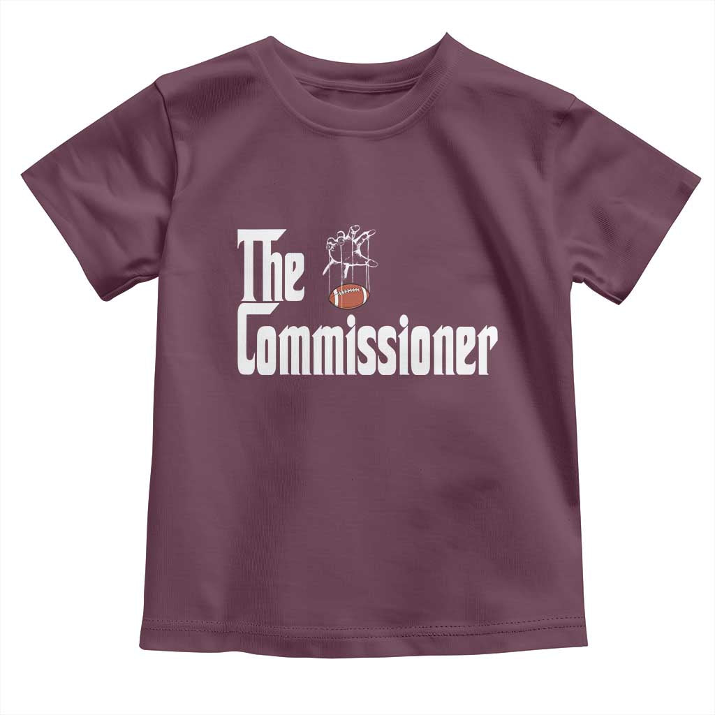 Fantasy Football Commissioner Toddler T Shirt Draft Party Commish FFL TS10 Maroon Print Your Wear