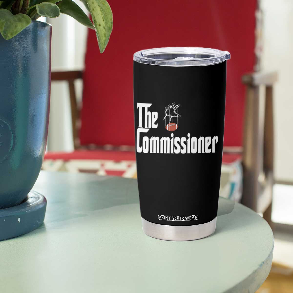 Fantasy Football Commissioner Tumbler Cup Draft Party Commish FFL TS10 Print Your Wear