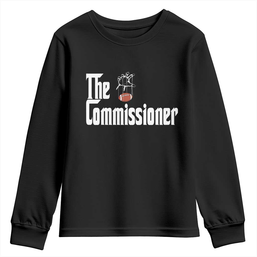 Fantasy Football Commissioner Youth Sweatshirt Draft Party Commish FFL TS10 Black Print Your Wear