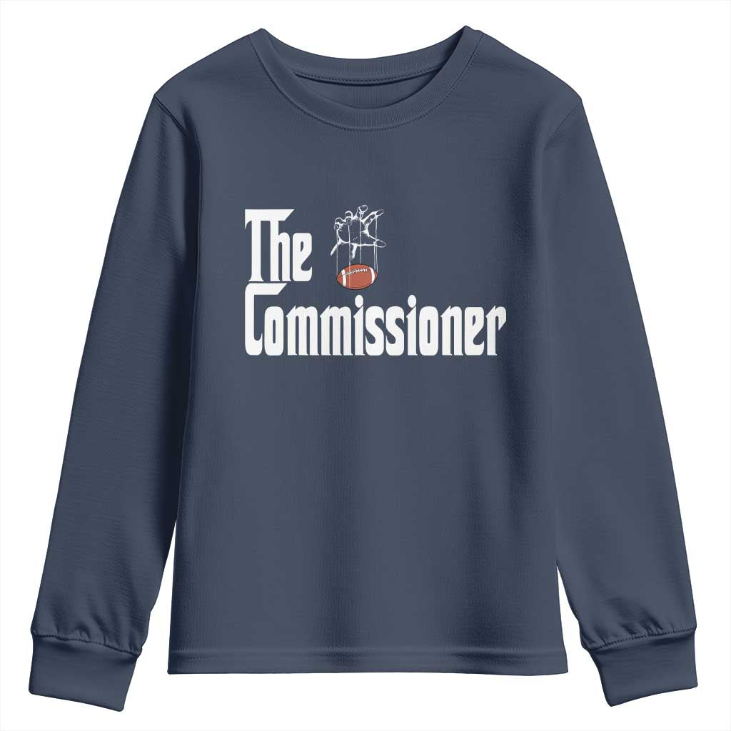 Fantasy Football Commissioner Youth Sweatshirt Draft Party Commish FFL TS10 Navy Print Your Wear