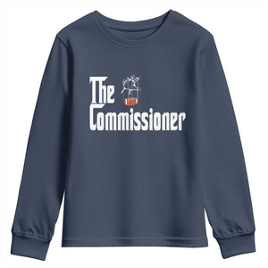 Fantasy Football Commissioner Youth Sweatshirt Draft Party Commish FFL TS10 Navy Print Your Wear