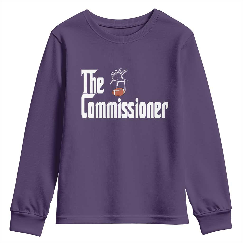 Fantasy Football Commissioner Youth Sweatshirt Draft Party Commish FFL TS10 Purple Print Your Wear
