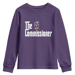 Fantasy Football Commissioner Youth Sweatshirt Draft Party Commish FFL TS10 Purple Print Your Wear