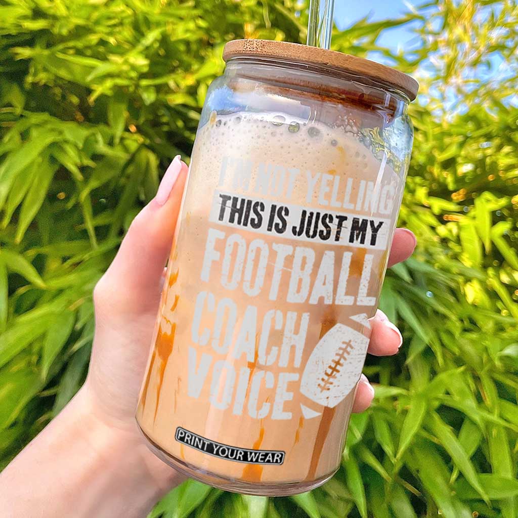 Football Coach Glass Can Cool Distressed Vintage Funny Not Yelling TS10 Black Print Your Wear