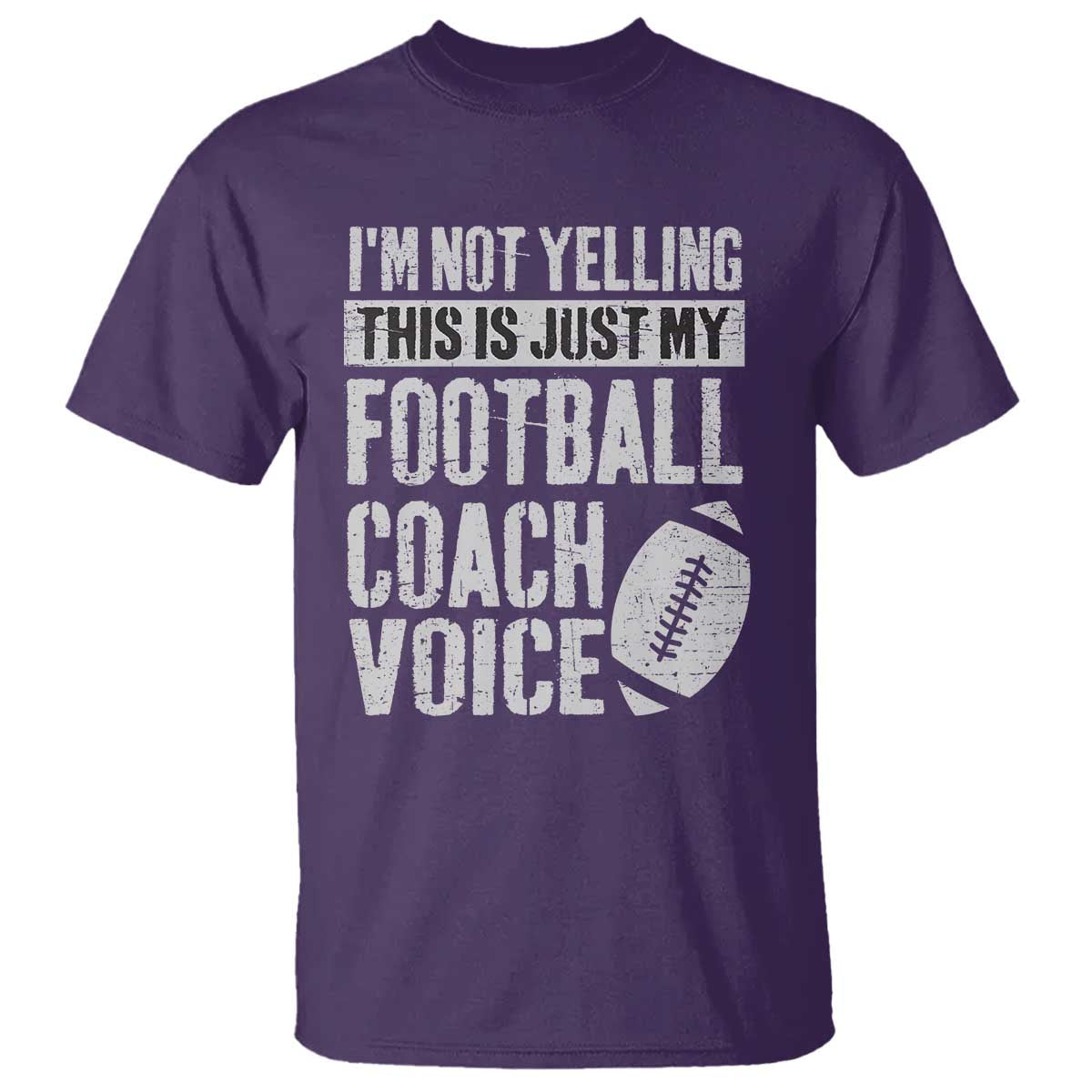 Football Coach T Shirt Cool Distressed Vintage Funny Not Yelling TS10 Purple Print Your Wear